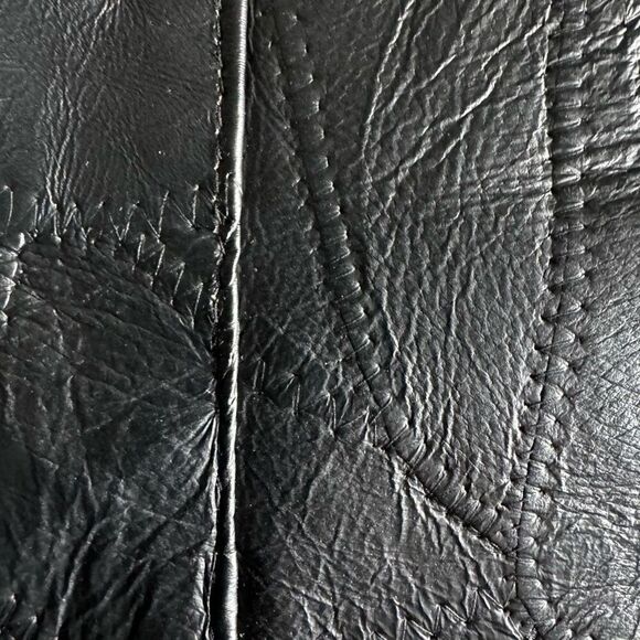 90’s Patchwork Biker Leather Vest Unisex - Picture 6 of 6